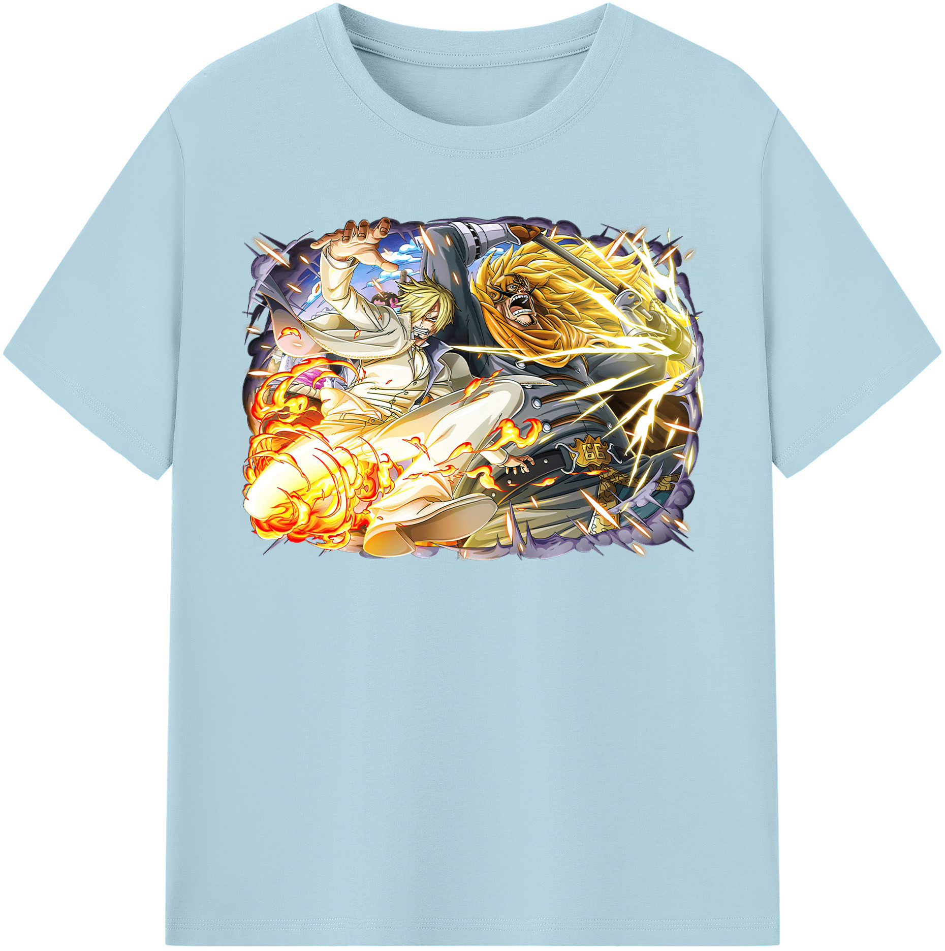 ワンピース サンジ ONE PIECE Sanji 綿100％半袖Tシャツ（フロントプリント）